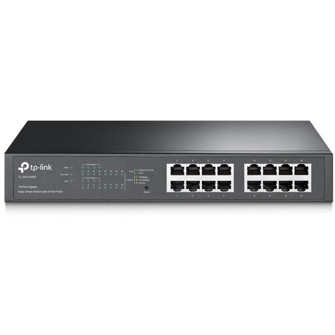 Switch 16 Porte Gbit 8 PoE 110W rack TP-Link TL-SG1016PE Switch 16 Porte Gbit 8 PoE 110W rack TP-Link TL-SG1016PE