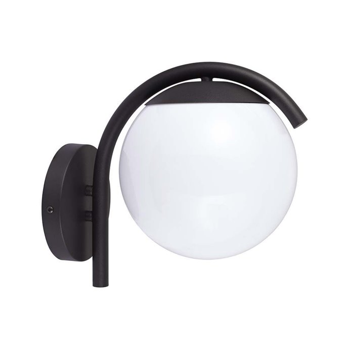 E27 Wall Lamp Holder Opal PC Matt Black Body E27 Wall Lamp Holder Opal PC Matt Black Body