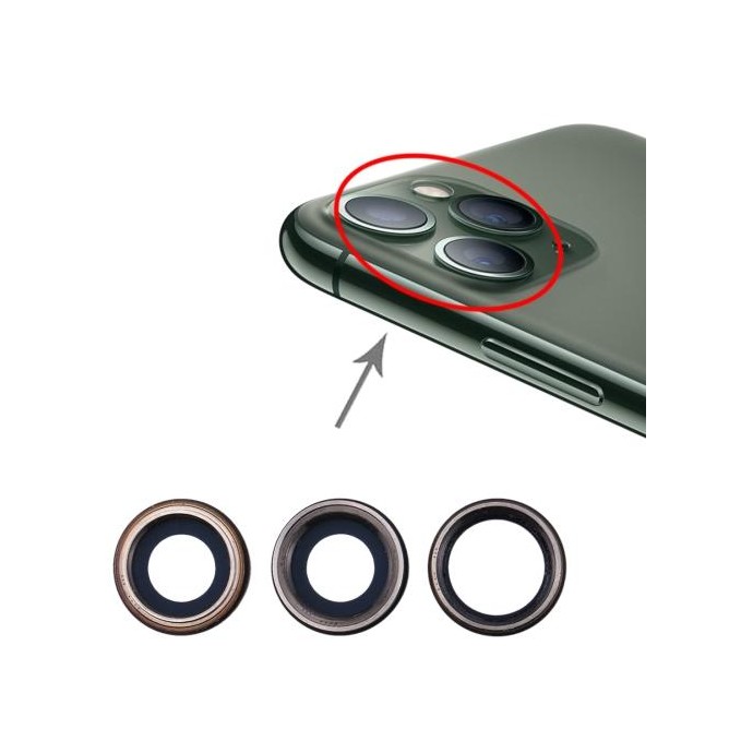 Lente fotocamera posteriore per iPhone 11 Pro Max 3pz Silver Lente fotocamera posteriore per iPhone 11 Pro Max 3pz Silver