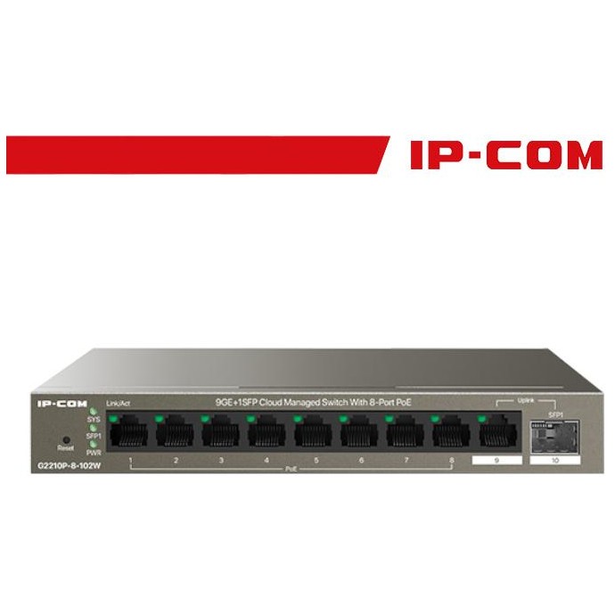 Switch IP-COM G3210P 8 porte PoE Gigabit Switch IP-COM G3210P 8 porte PoE Gigabit