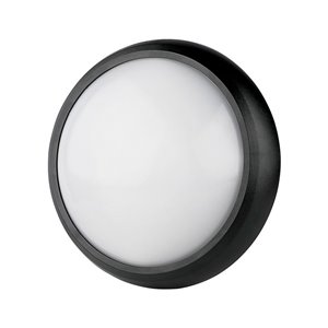 12W Dome Light Fitting Black Body Round 3000K IP65