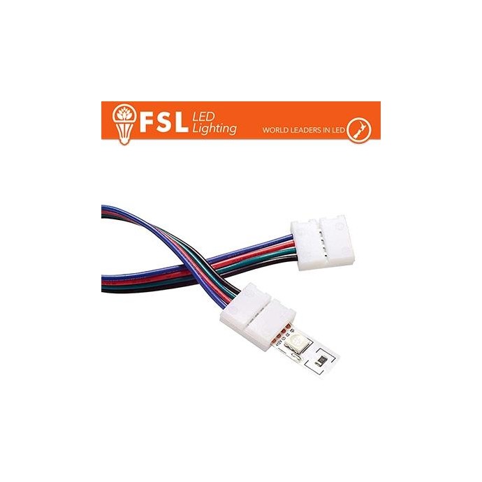 Connettore rapido 2END per strip 10mm LED RGB Connettore rapido 2END per strip 10mm LED RGB