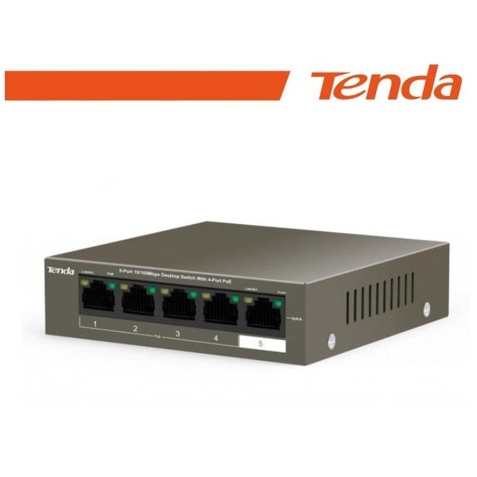 Tenda Switch Desktop 5 Porte 10/100 con 4 PoE 35W - TEF1105P-4-38W Tenda Switch Desktop 5 Porte 10/100 con 4 PoE 35W - TEF1105P-4-38W
