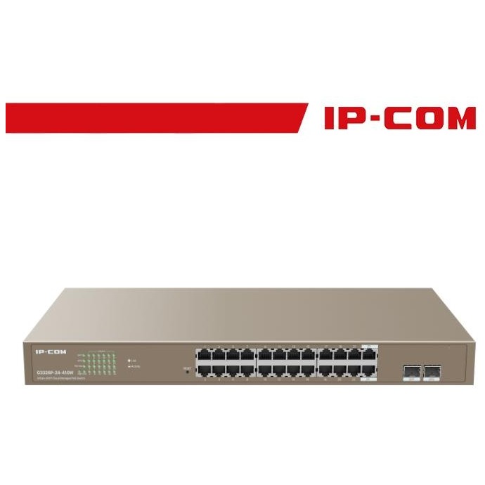 IP-COM Switch PoE Cloud Managed 24 port GE + 2SFP - G3326P-24-410W IP-COM Switch PoE Cloud Managed 24 port GE + 2SFP - G3326P-24-410W