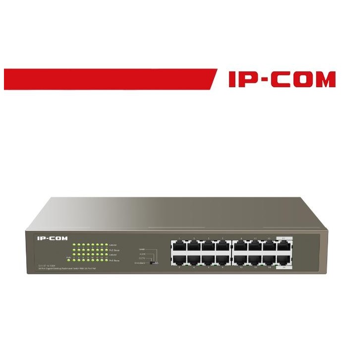 IP-COM Switch 16 porte Gigabit Desktop/Rackmount PoE - G1116P-16-150W