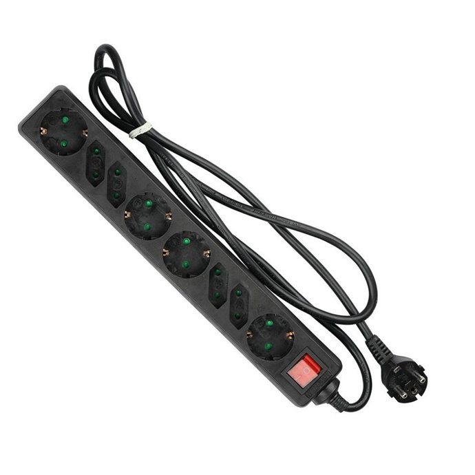 8 Holes Socket Whit Switch (3G 1.5mm2 X 1.5m ) Polybag with Card Black 8 Holes Socket Whit Switch (3G 1.5mm2 X 1.5m ) Polybag with Card Black