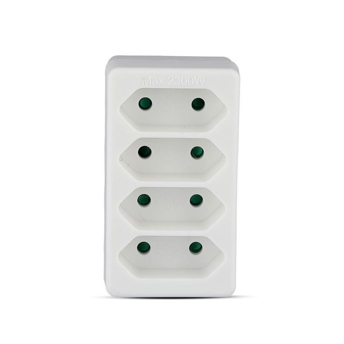 4 Outlet Adapter 2.5A White Label + Poly Bag 4 Outlet Adapter 2.5A White Label + Poly Bag