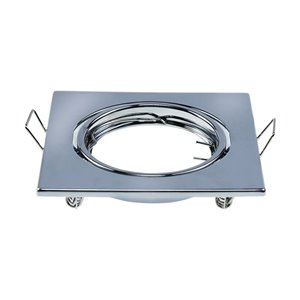 GU10 Square Spotlight Fitting Chome 2 Pcs/Box 82X82