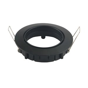 GU10 Fitting Round Movable Black