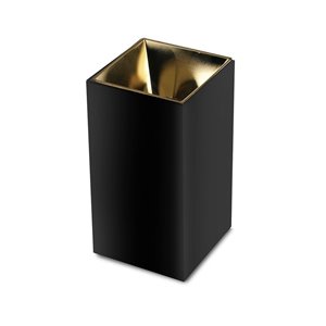 GU10 Fitting Square Black + Gold