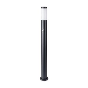 E27 Bollard Lamp 110cm with PIR Sensor Stainless Steel Body Black IP44