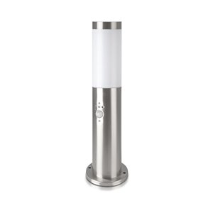 E27 Bollard Lamp 45cm PIR Sensor with Stainless Steel Body Satin Nickel IP44
