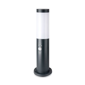 E27 Bollard Lamp 45cm PIR Sensor with Stainless Steel Body Grey IP44