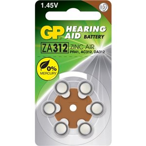 Batteria Acustica 1,45V ZA312 / AR41 (Blister 6 Pezzi)
