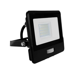 20W LED PIR Sensor Floodlight Samsung Chip Black Body 6500K 1m Cable