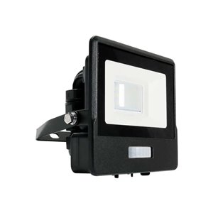 10W LED PIR Sensor Floodlight Samsung Chip Black Body 3000K