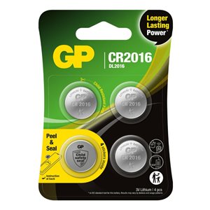 Batteria al Litio a Bottone 3V CR2016 (Blister 4 Pezzo)