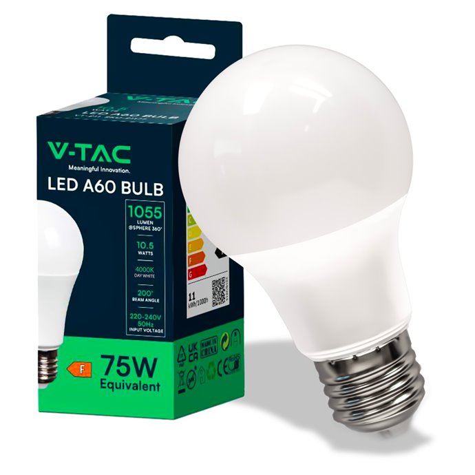 LED Bulb 10.5W E27 A60 Thermoplastic 6500K LED Bulb 10.5W E27 A60 Thermoplastic 6500K