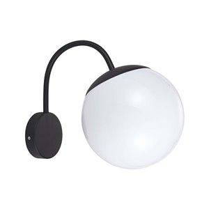 Wall Lamp 1*E27 Matt Black Opal Plastic C Ball Up