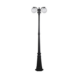 Stand Lamp 2*E27 Matt Black Opal Plastic C Ball