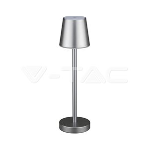 3W LED Table Lamp Rechargeable Touch Dimmable Grey Body 3000K