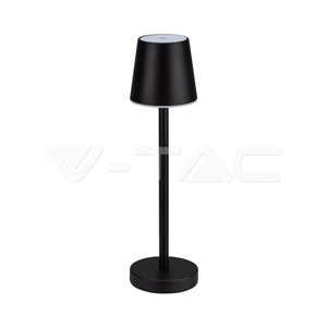 3W LED Table Lamp Rechargeable Touch Dimmable Black Body 4000K