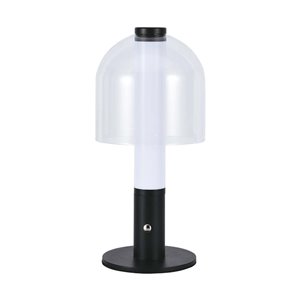 LED Table Lamp 1800mAH Battery 140*300 3000K Black+Transparent Glass Body