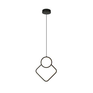 12W LED Designer Metal Hanging Lamp 280*1800MM Black Body 3000K