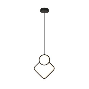 12W LED Designer Metal Hanging Lamp 280*1800MM Black Body 4000K