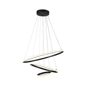 32W LED Hanging Decorative Lamp 600*400*200 Black Body 3000K