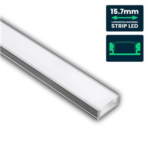 Led Strip Mounting Kit With Diffuser Aluminum 2000* 17.4*7MM Milky