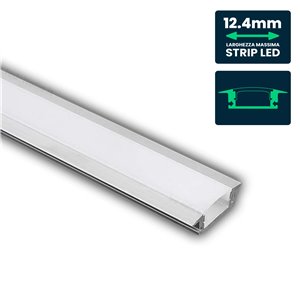 Led Strip Mounting Kit With Diffuser Aluminum 2000* 24.7*7MM Milky