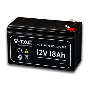 Batteria al Piombo Acido 12V 18Ah per Allarmi, Videosorveglianza, UPS Terminali M5 180*77*168mm