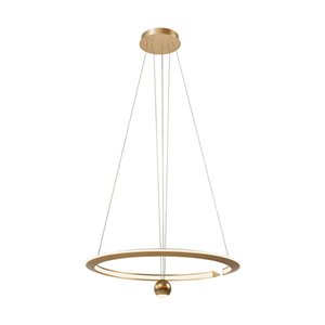 45W Circular Pendant LED Chandelier with Modern and Elegant Adjustable Design in Metal 620*1200mm 4000K Brushed Gold Color