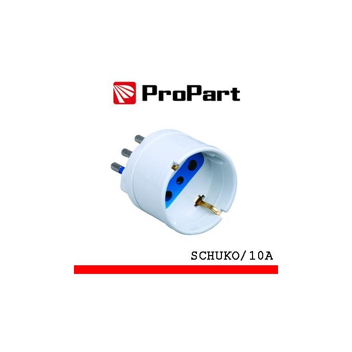 Adattatore schuko spina10A polybag