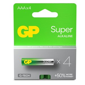 Batteria Super Alcalina 1,5V Mini Stilo AAA / 24A-2U4 / LR03 (Confezione 4 Pezzi)