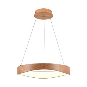 LED Designer Pendant Lampholder Wood Painting+White Body D500