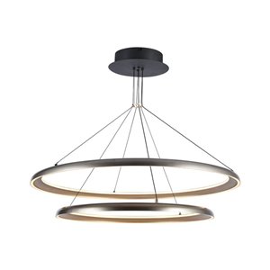 LED Designer Pendant Lampholder Champagne Gold + White Body D400+D600
