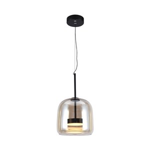 6W LED Designer Pendant Lamp Metal + Glass Body D250*H240 3000K