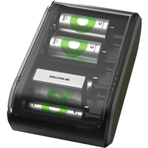Caricabatterie Universale NiMH B631 per Ricarica Contemporanea di Batterie Ricaricabili 1,5V Mini Stilo AAA, Stilo AA, C, Torcia