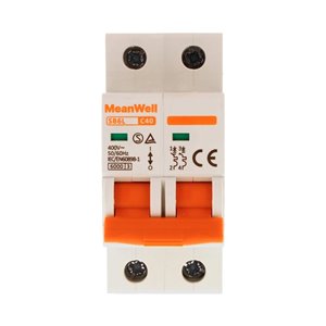 Interruttore Magnetetermico MeanWell Curva C 2P 2M 6kA C40A AC 400V IP20 IEC60898