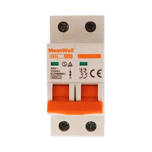 Interruttore Magnetetermico MeanWell Curva C 2P 2M 6kA C32A AC 400V IP20 IEC60898