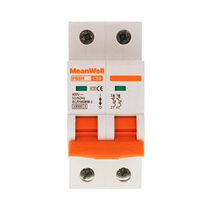 Interruttore Magnetetermico MeanWell Curva C 2P 2M 10kA C50A AC 400V IP20 IEC60898