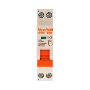 Interruttore Magnetetermico MeanWell Curva C 1 Polo+Neutro 1M 6kA C32A AC 230V IP20 IEC60898