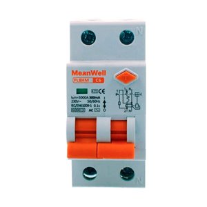 Magnetotermico Differenziale MeanWell Tipo AC Curva C 1P+N 2M 6kA C6A 230V