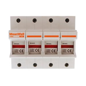 Portafusibile MeanWell AC 4P 4M D14X51mm 63A AC 500V IP20 IEC60269