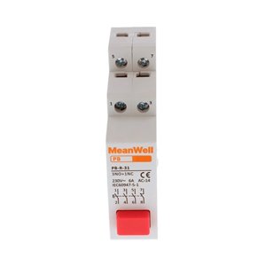 Pulsante con Spia Luce LED MeanWell Rosso 1M 3NO+1NC 16A AC 230V IP20 IEC60947