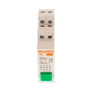 Pulsante con Spia Luce LED MeanWell Verde 1M 3NO+1NC 16A AC 230V IP20 IEC60947