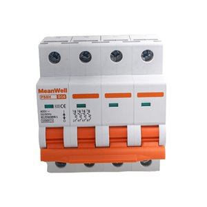 Interruttore Magnetotermico MeanWell Curva D 4P 4M 1kA D16A AC 400V IP20 IEC60898-1
