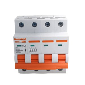 Interruttore Magnetotermico MeanWell Curva D 4P 4M 10kA D32A AC 400V IP20 IEC60898-1
